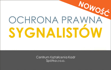 SZKOLENIE OCHRONA PRAWNA SYGNALISTÓW